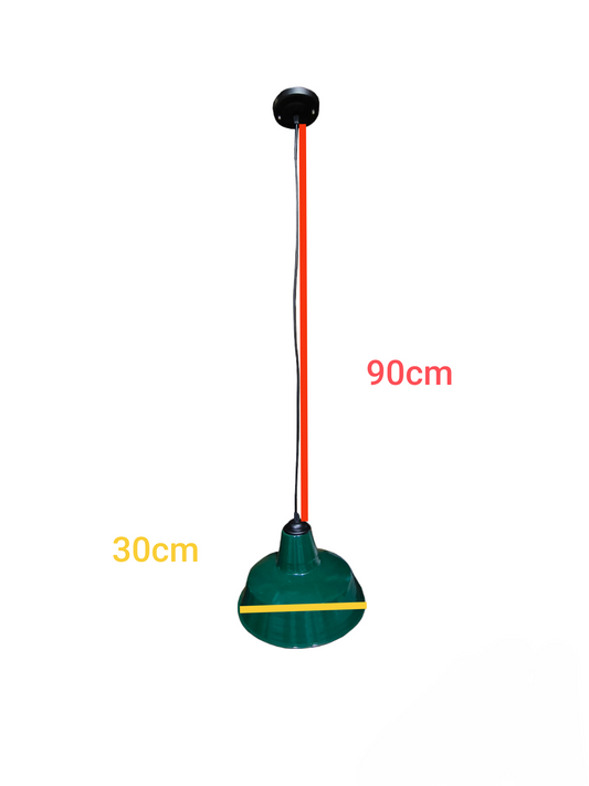 Pendant Light Fixture E27 4A 250V with Reflector Deep Type Available in 16 inches, 14 inches and 12 Inches, Hanging Fixture E27