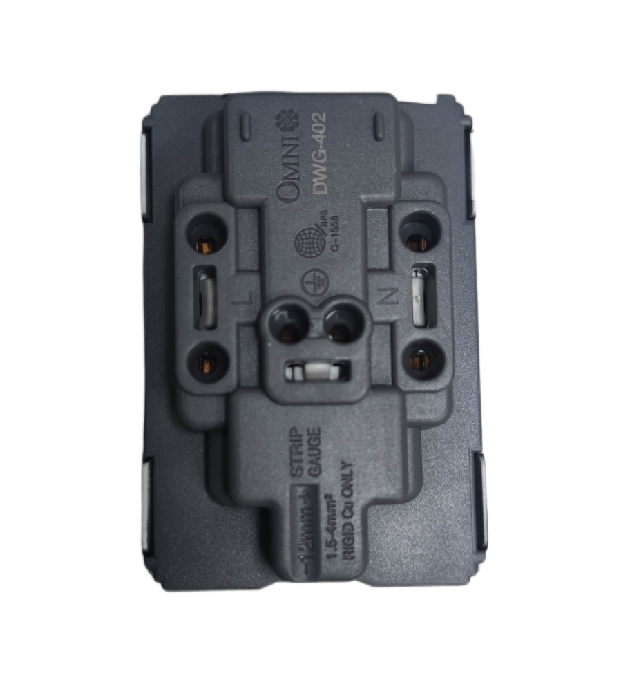 Omni Duplex Universal Outlet with Ground ( Designer Series) Graphite DWG-402G 16A 250V