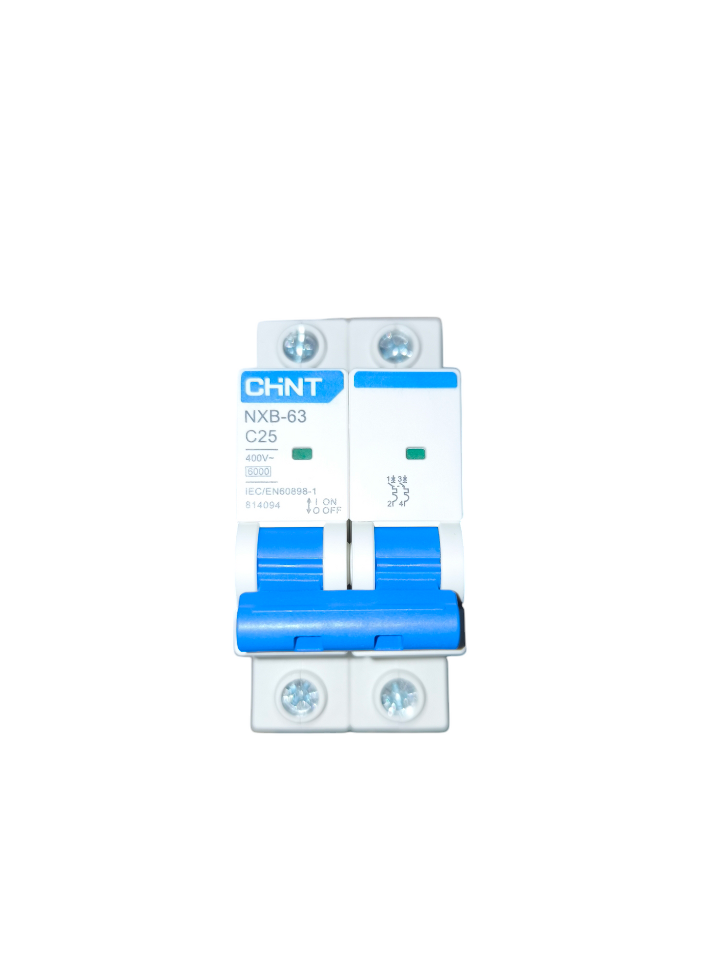 Chint 25A 2Pole Miniature Circuit Breaker 6KAIC 220V NXB-63 C25