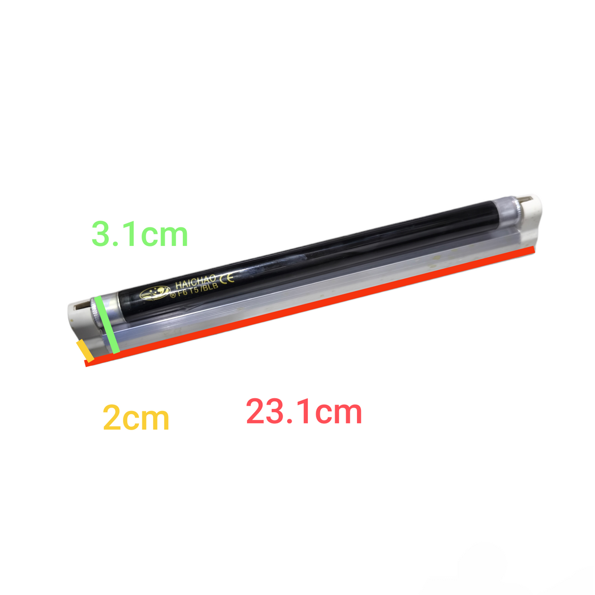 Hai Chao 6W T5 Black Light Black with Fixture 220V Electx Electrical SUpply