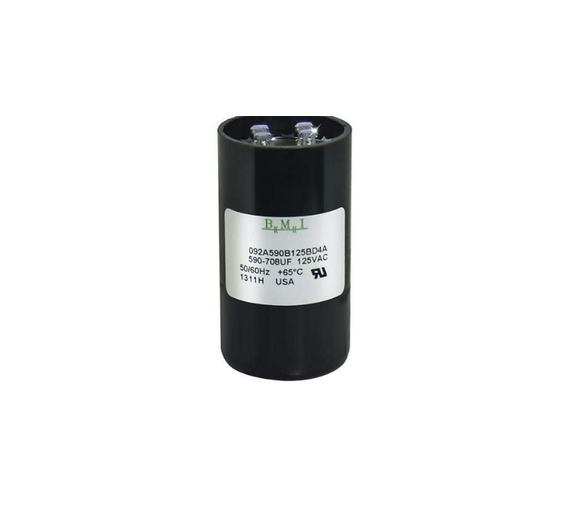 Motor Starting Capacitor 590-708 UF BMI Brand Available in: (125VAC, 165VAC, and 250VAC)