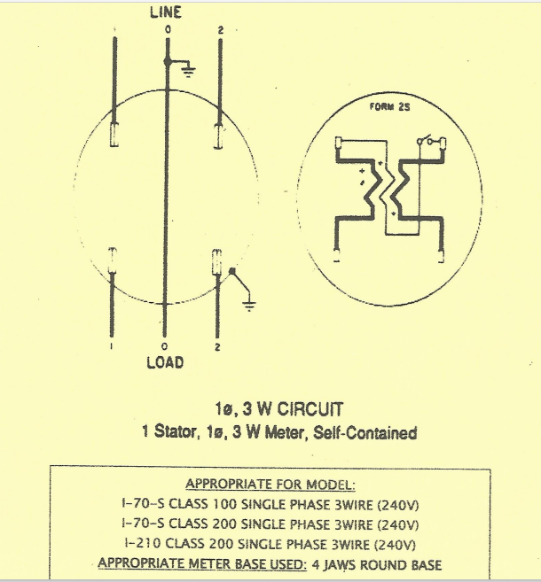GE I-70-S KWH Meter Analog Type 2 Wire CL100 I70S 4 Jaws