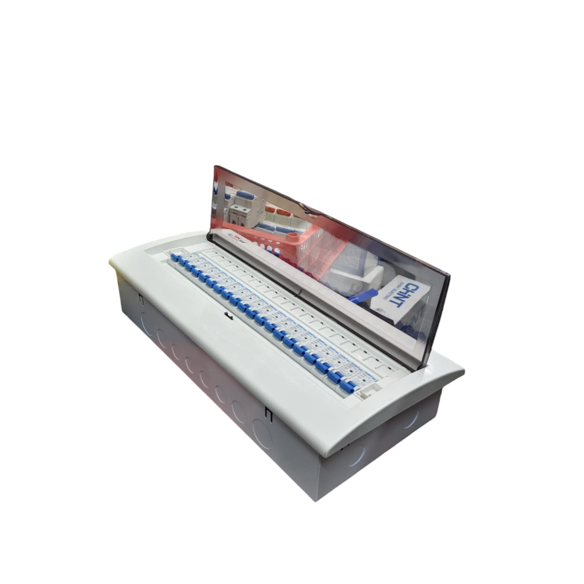 Panel Board 63A 1 Pole Main Miniature Circuit Breaker with 19 Branches 1 Pole Miniature Circuit Breaker 20 Ways Flush Type Panel Box ZY with 20 Bus Bar 1 Pole ( Chint NB1 Breakers)