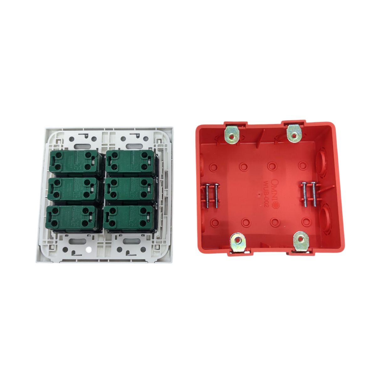 Panasonic 6 Gang 1 Way Switch 16A 220V Device Wide Series with Utility Box WEG6806+(6XWEG5001K-5)+Utility Box