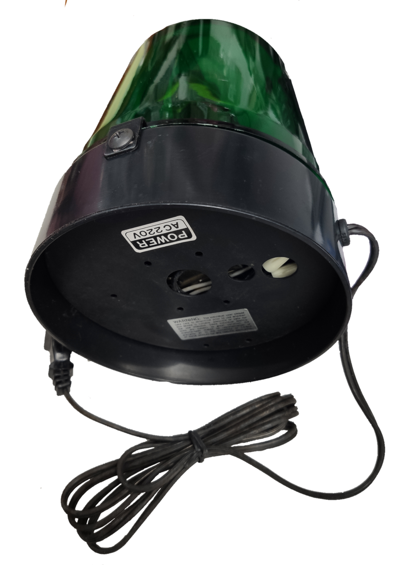 Revolving Light Warning 220V Green, Warning Light 220V Green with Black Base