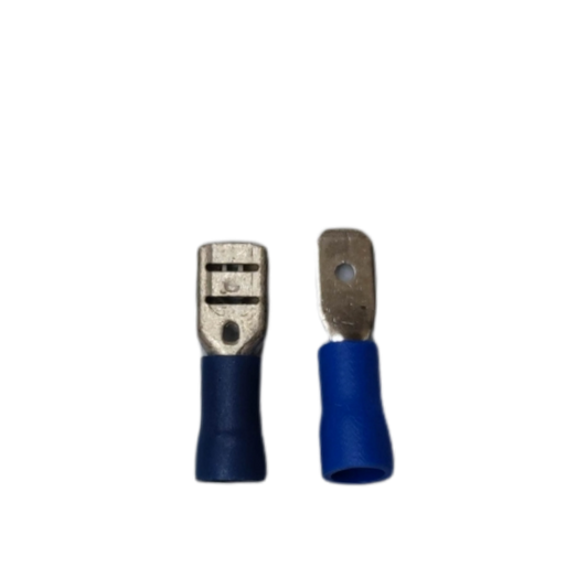 6mm male and female spade lugs for secure electrical connections in various projects