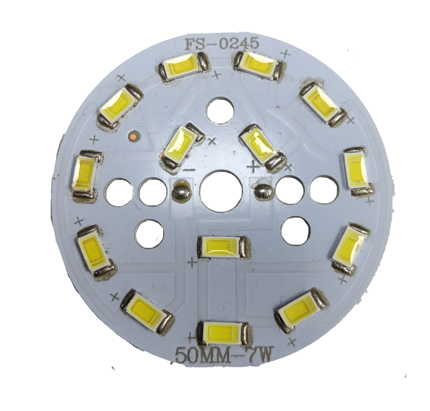 7 to 9W LED daylight module for lights round circuit board with multiple yellow LED chips by Electx Electrical Supply