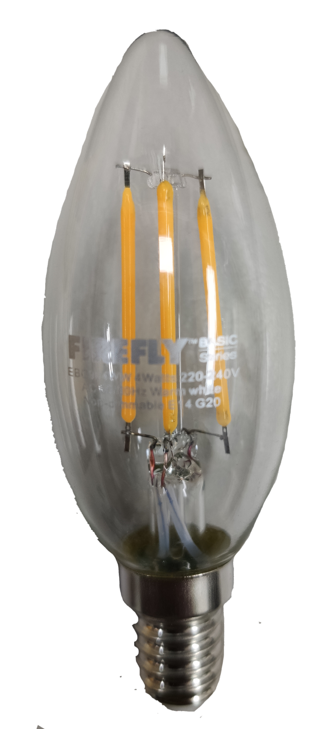 Firefly 4W LED Candle Bulb Filament Type E-14 Warm White 220V, E14 Candle