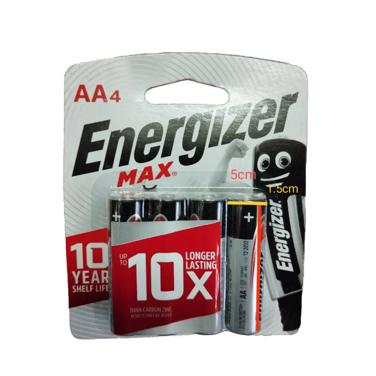 Energizer AA Battery Packs of 4 Alkaline Battery E91 LR6 AM3 1.5V