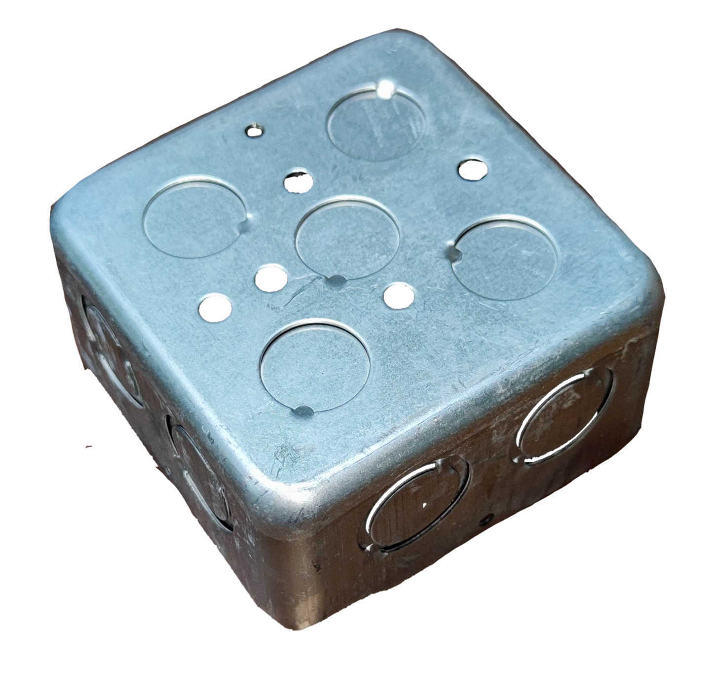 Royu 4x4 Junction Box Metal AWG 18 REMUB03A, 4x4 Square Box 1mm Thickness ( 4" x 4" x 2" - 1/8")