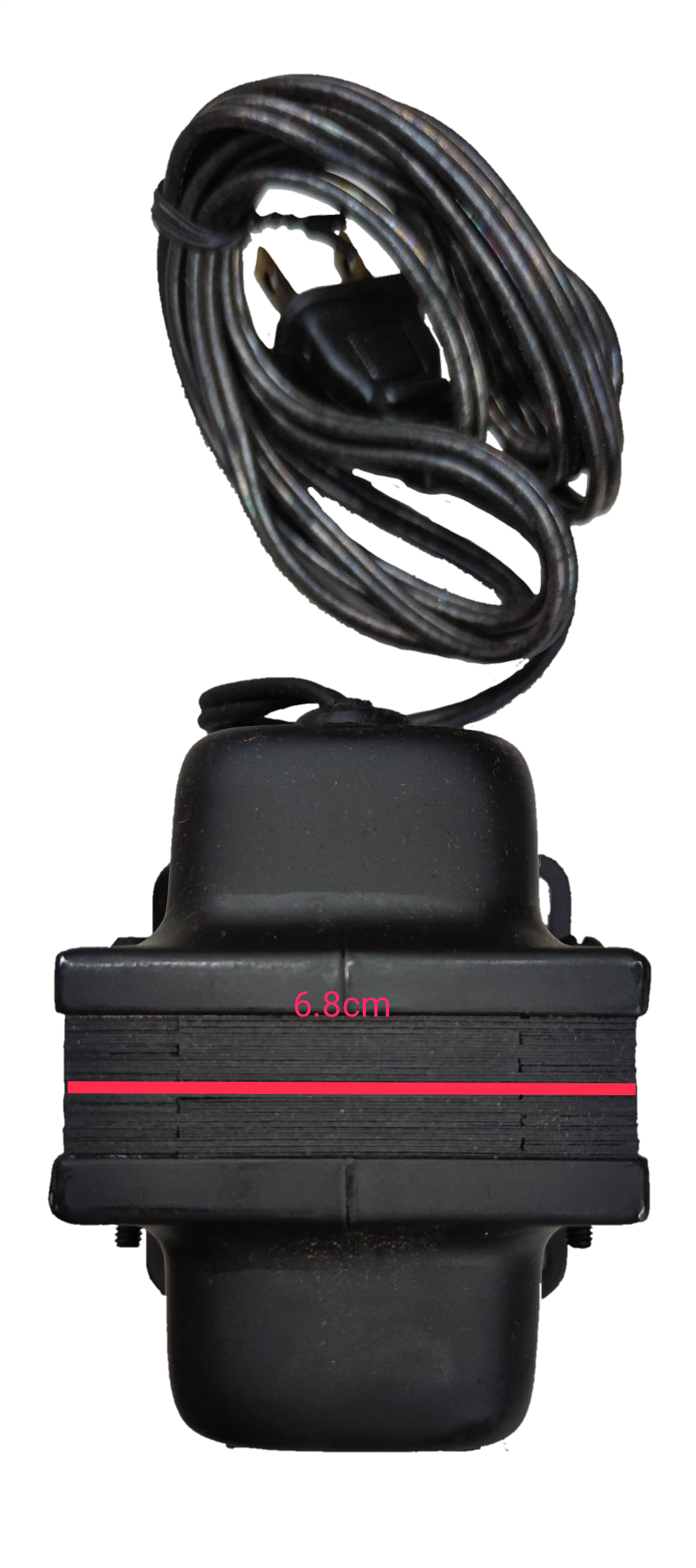 CE 75W step down transformer 220V to 110V with black compact design and attached power cord