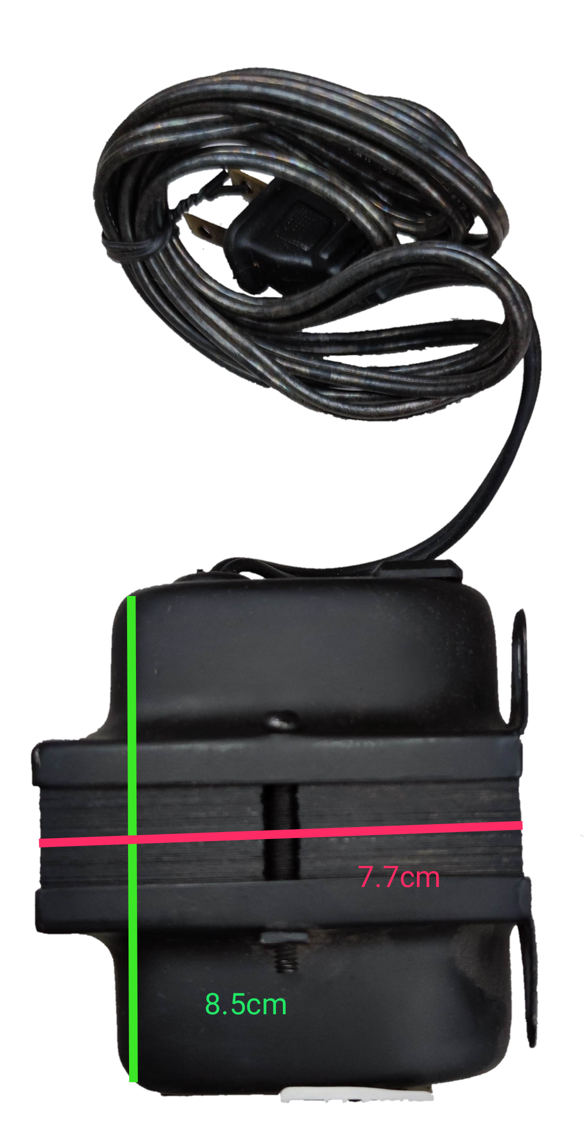 CE 75W step down transformer 220V to 110V with black cord and compact design