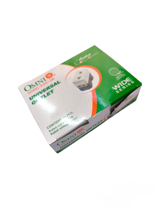 Omni Universal Outlet 15A 250V WWU-200 (10pcs)