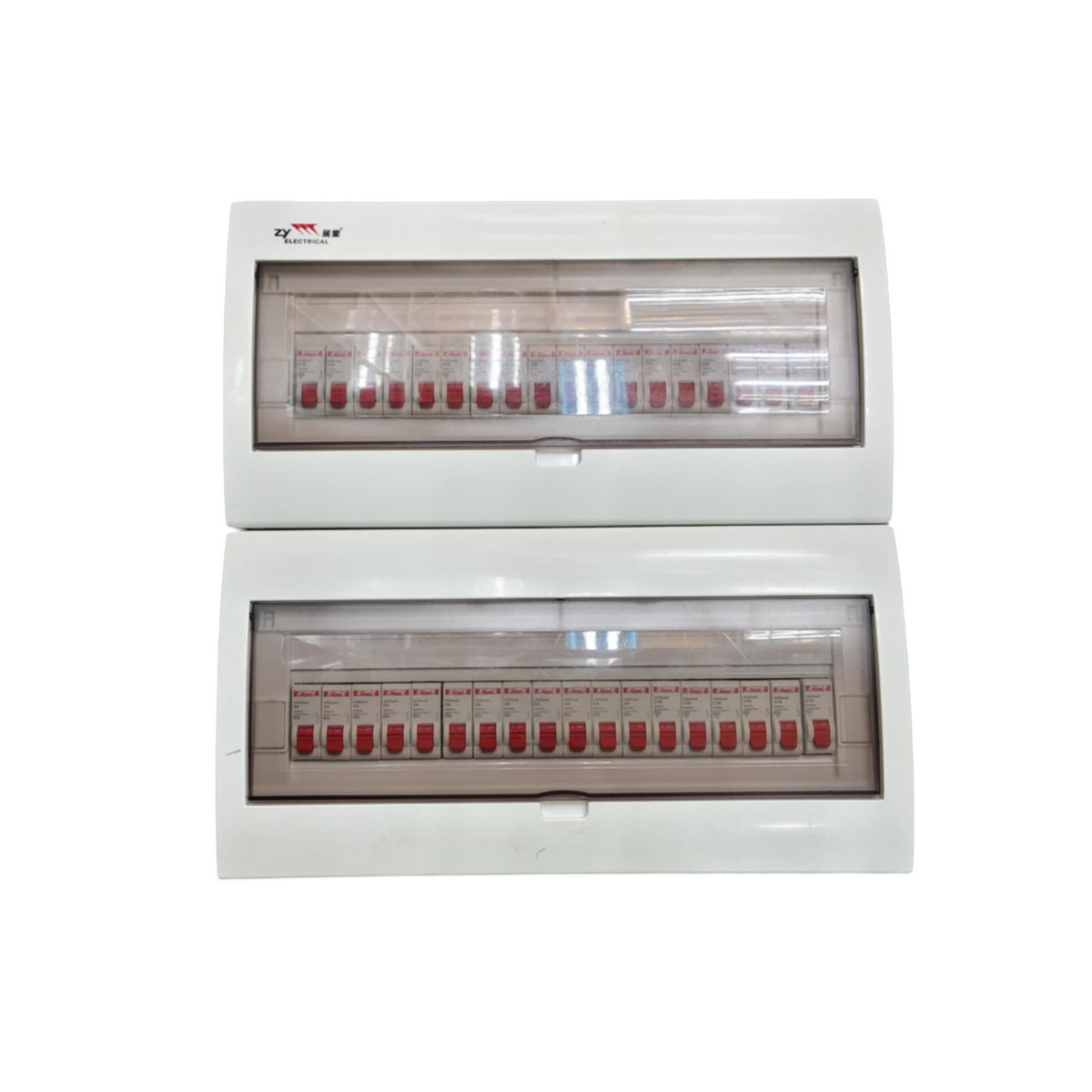 Panel Board 50A 1Pole Main with 35 Branches 1 Pole Miniature Circuit Breaker, Distribution Box Metal Base with Himel Circuit Breakers and Bus Bar Metal Base ( ZY) Himel