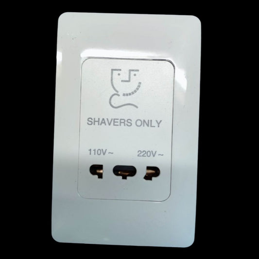 Omni Shaver Receptacle Outlet with Utility Box 68mA 220V 15W, Shaver Outlet 15W 220V with Utility Box