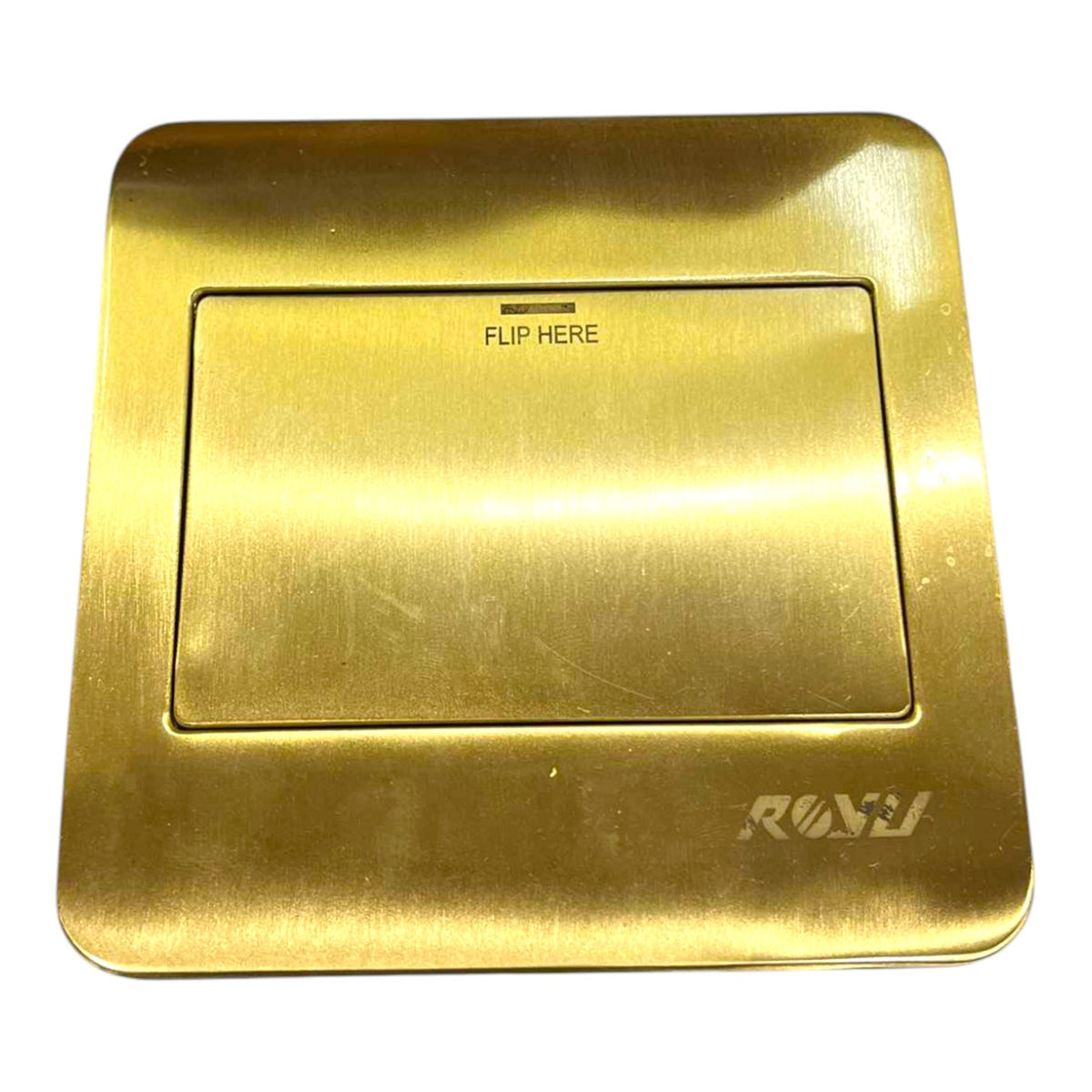 Royu Floor Outlet 1 Gang Telephone Outlet Available in Gold and Chrome