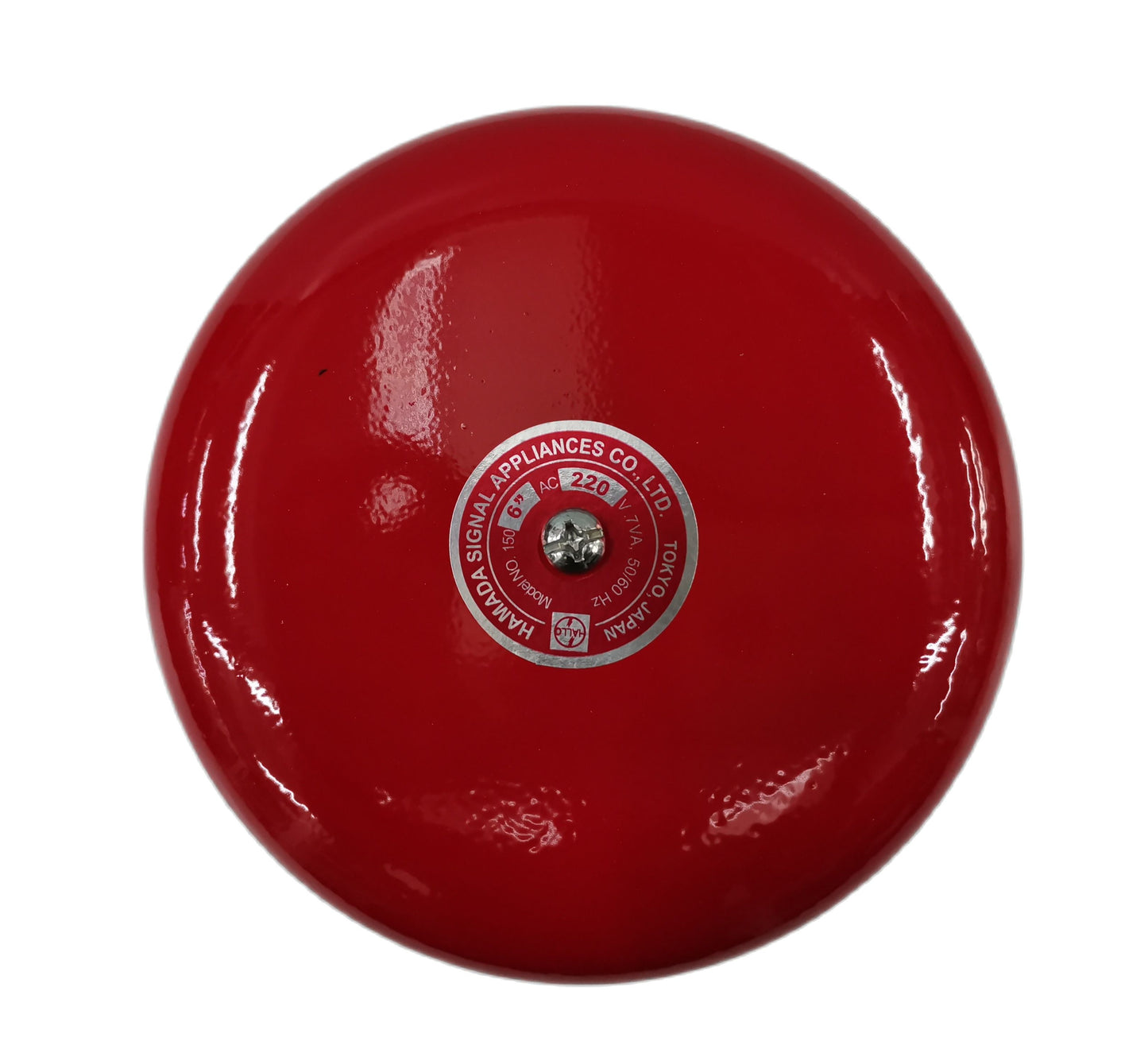 Hallo 6" Round Bell, Fire Alarm Bell 6" Japan, 6" Red Round Bell