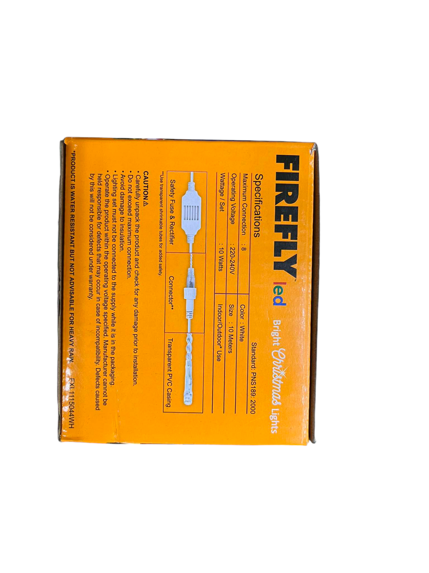Firefly LED Christmas Light / String Light 150 LED Light Bulbs 10 Meters Steady only Warm White Transparent White Wire ( Indoor/ Outdoor use ) Firefly