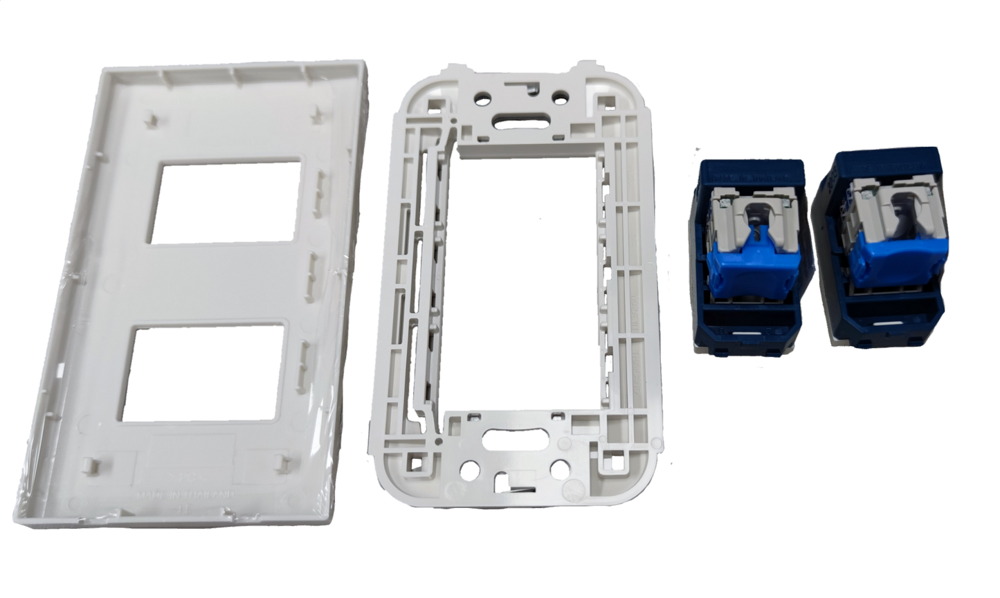Panasonic 2 Gang Data Outlet CAT6 with Plate WEG24886 x 2pcs / WEG6802W-1