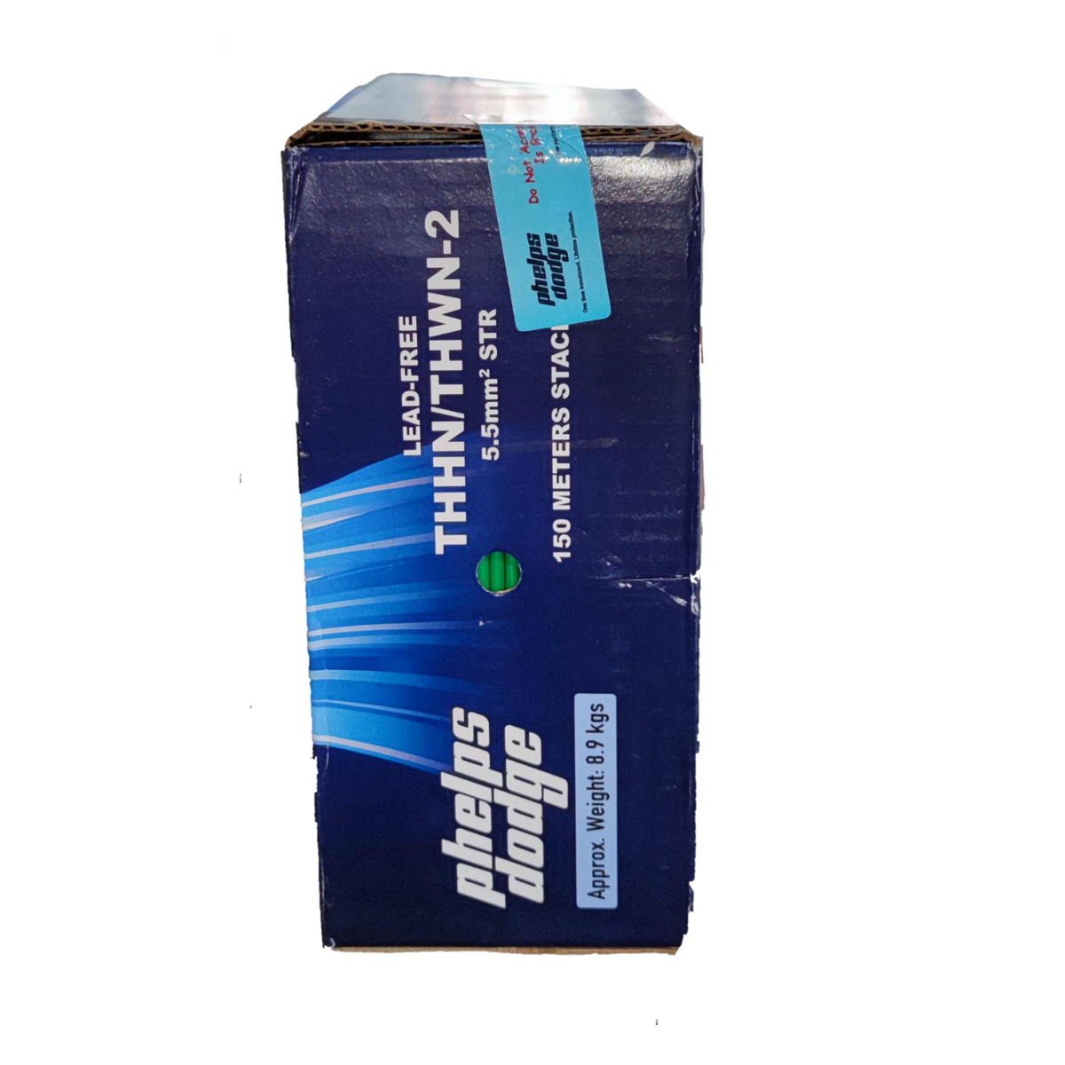 Phelps Dodge 5.5mm THHN Wire AWG 10/7 THWN Stranded Wire Blue 1 Roll - 150 Meters