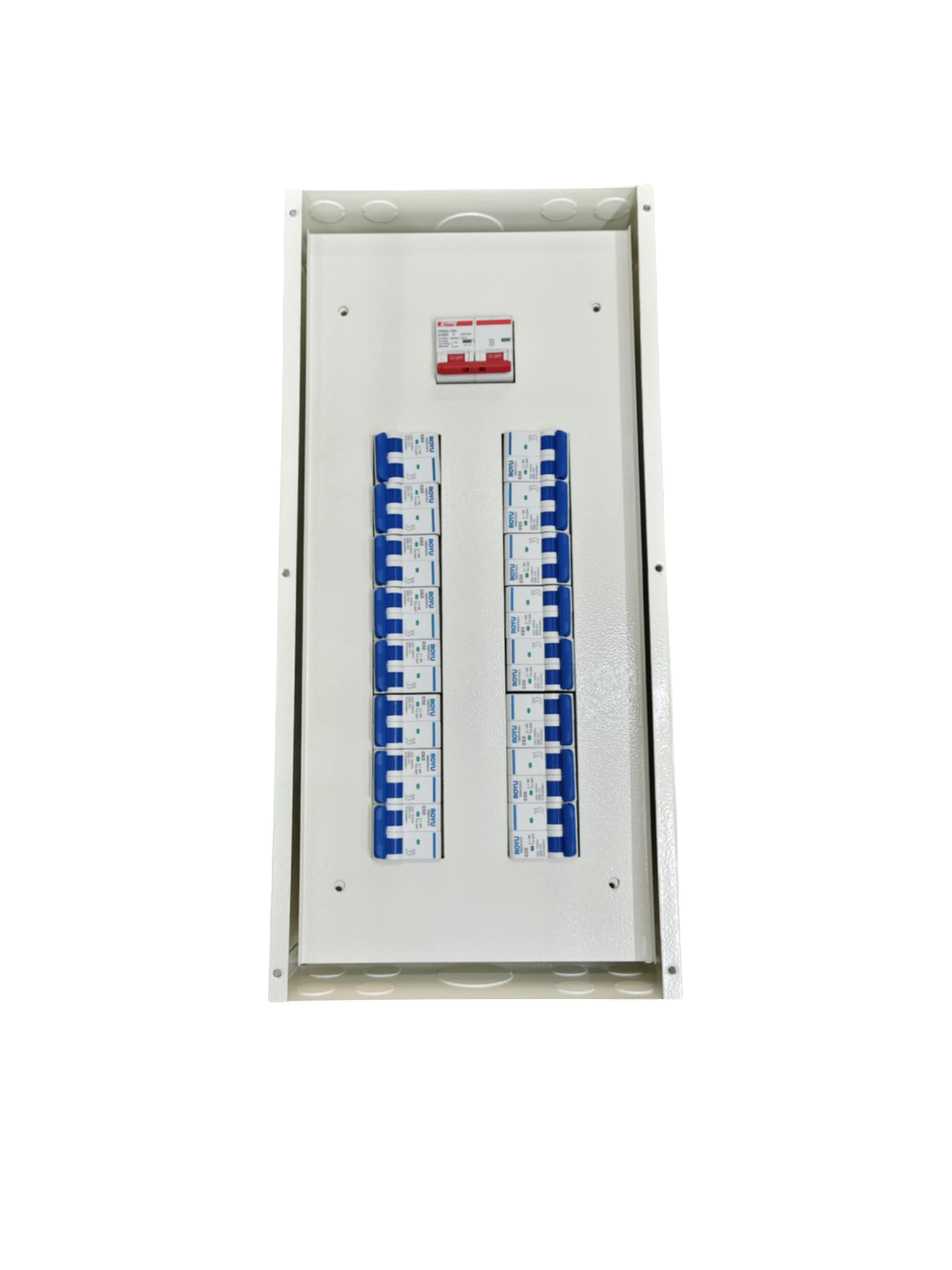 80A 2 pole panel board electrical circuitry part from Royu Himel and Koten with multiple circuit breakers