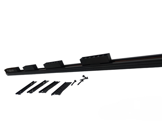 Magnetic Track Light 1 Meter with 3pcs 6W Grille Type Daylight 6500K with 100W Power Supply 220V ( ILLUMIQ TERRA) 26mm Track