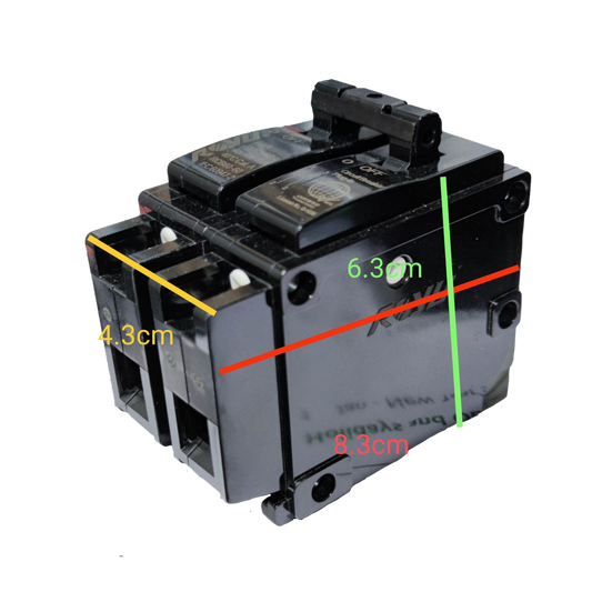 Royu 15A Circuit Breaker 2pole Plug In 6 KAIC 220V