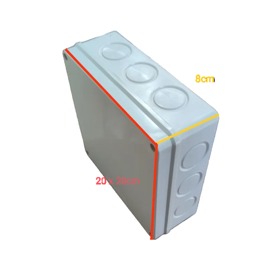 Grippes 200 x 200 x 80 N Type Utility Box, 200x200x80 PVC Box, 200x200x80 Junction Box ,200x200x80 Box type