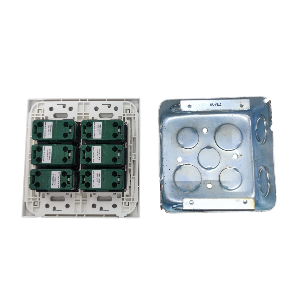 Panasonic 6 Gang LAN Outlet CAT6 with Utility Box WEG6806+(6XWEG24886)+Utility Box
