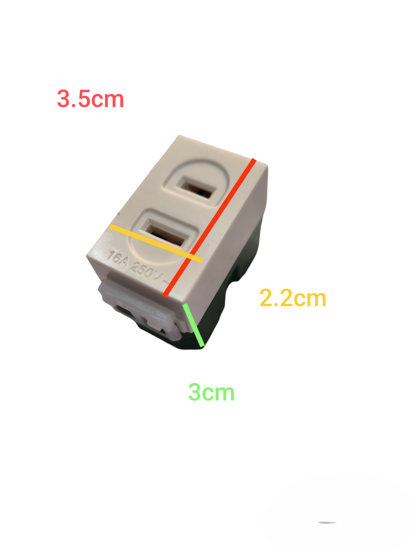 Omni Flat Pin Outlet Device Wide Series 15A 250V WWR-200
