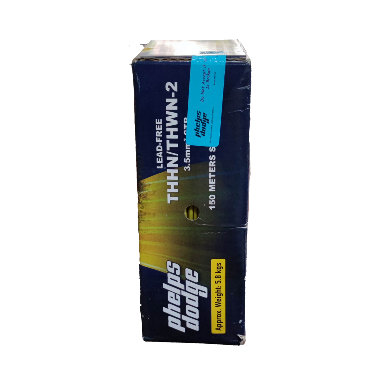 Phelps Dodge 3.5mm THHN Wire AWG 12/7 THWN Stranded Wire Yellow 1 Roll - 150 Meters