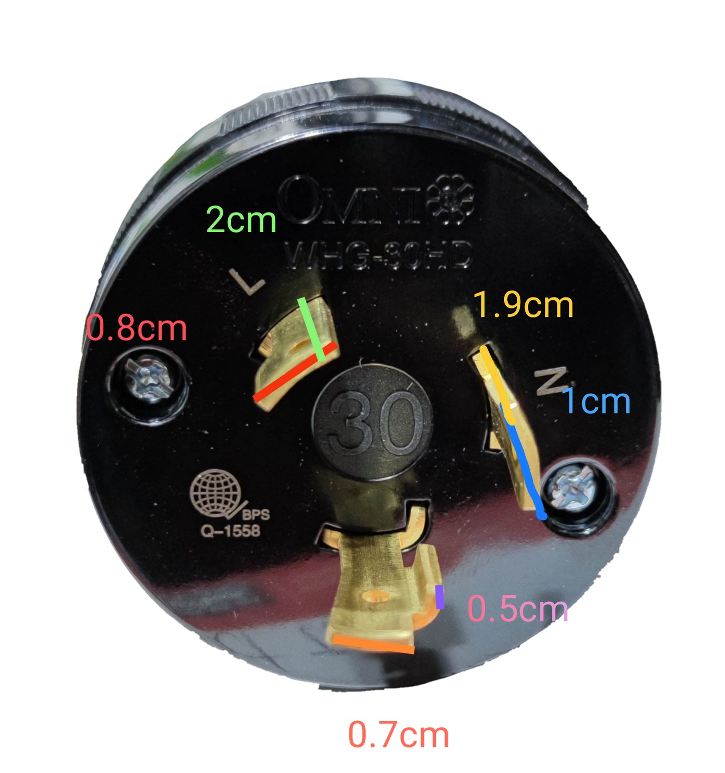Omni 30A Twistlock Plug 220V , 30A Twist Lock Plug 2P+E WHG-30HD