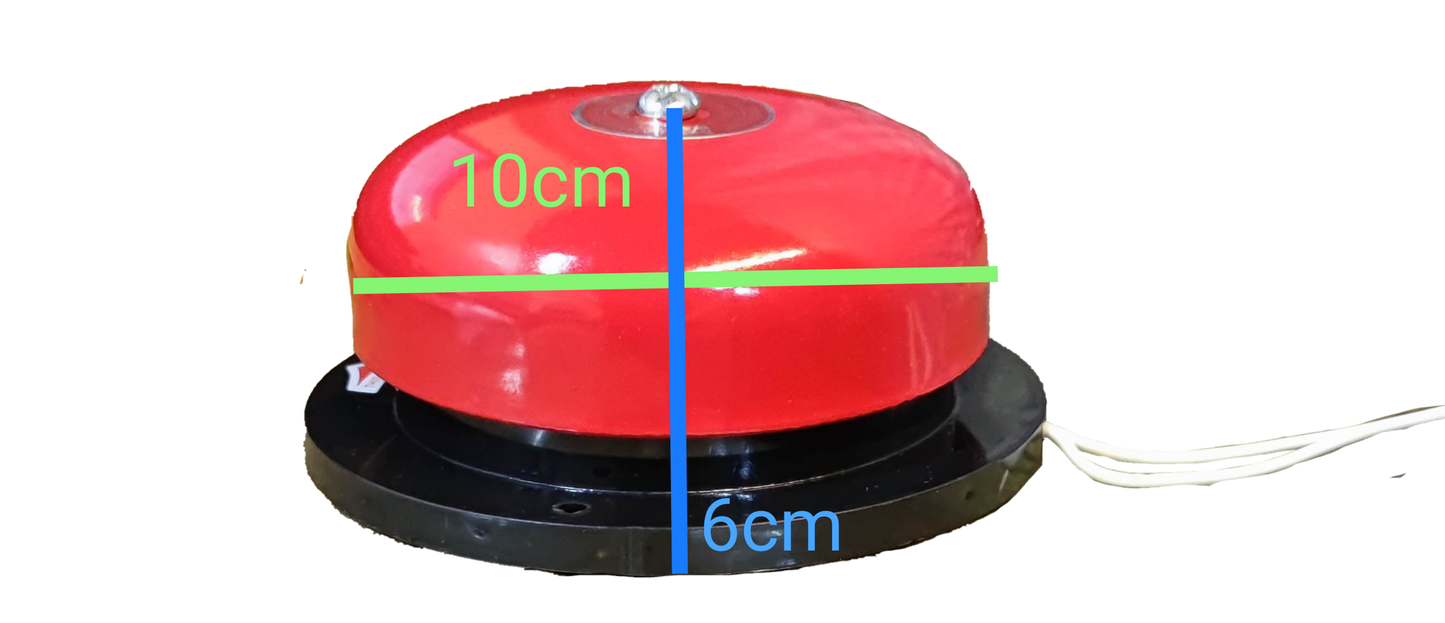 Hallo 4" Round Bell, Fire Alarm Bell 4" Japan, 4" Red Round Bell 100mm