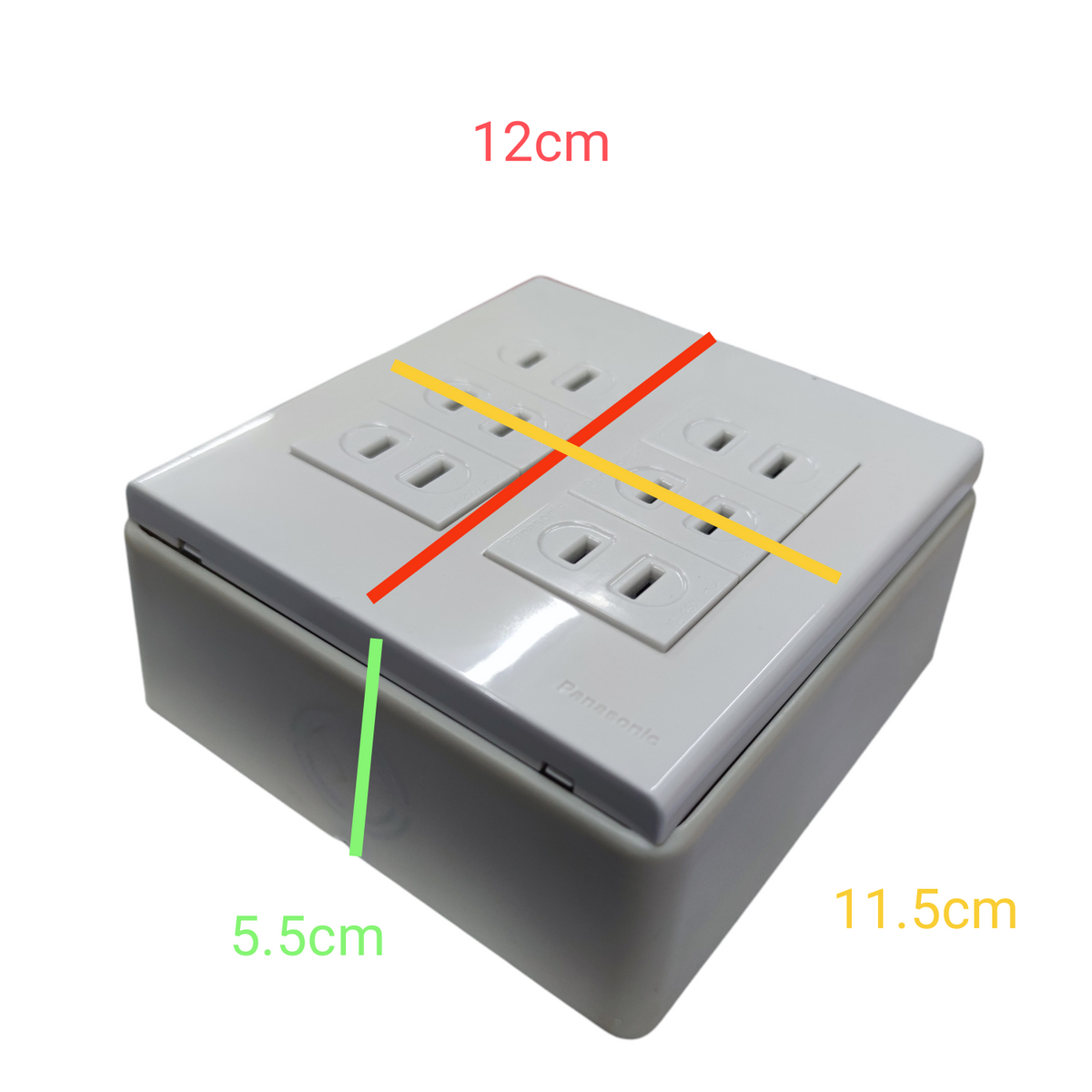 Panasonic 6 Gang Flat Pin Outlet 16A 250V with Utility Box (WEG6806+(6XWEG1001-5)+Utility Box