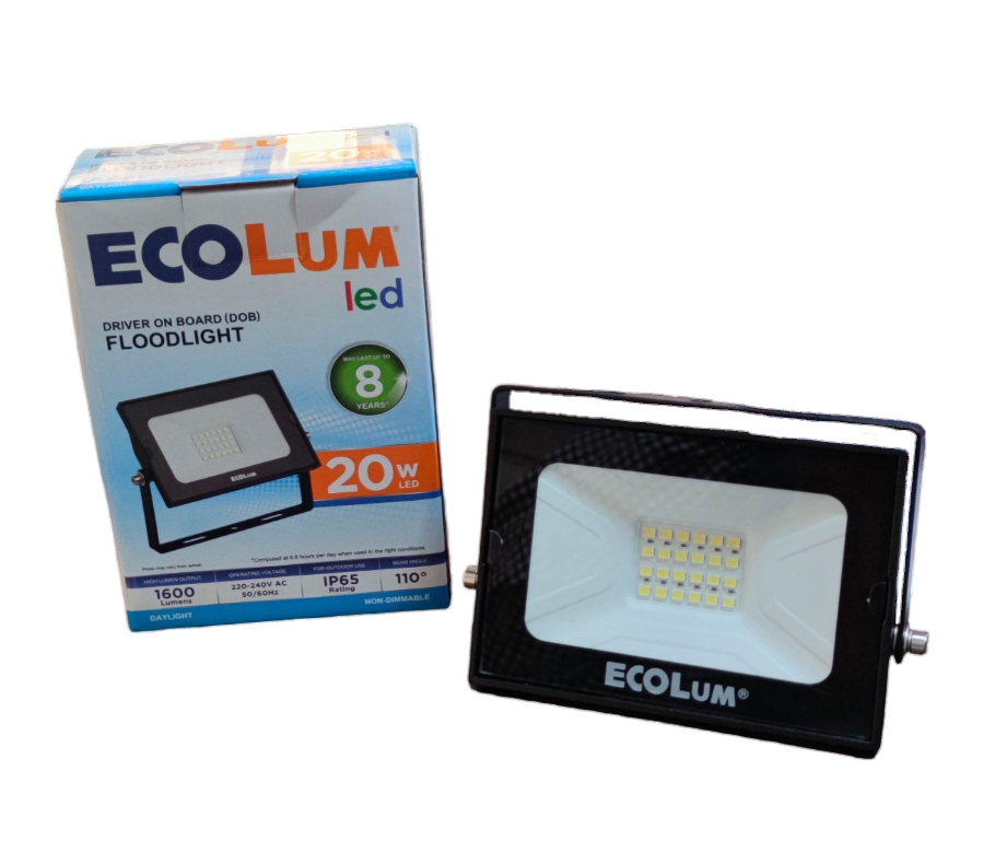 Ecolum 20W LED Flood Light 220V Daylight 6500K CFL3020DL