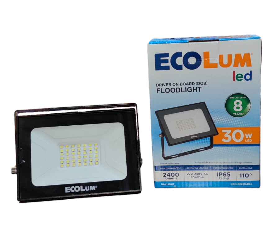 Ecolum 30W LED Flood Light 220V Daylight 6500K CFL3030DL