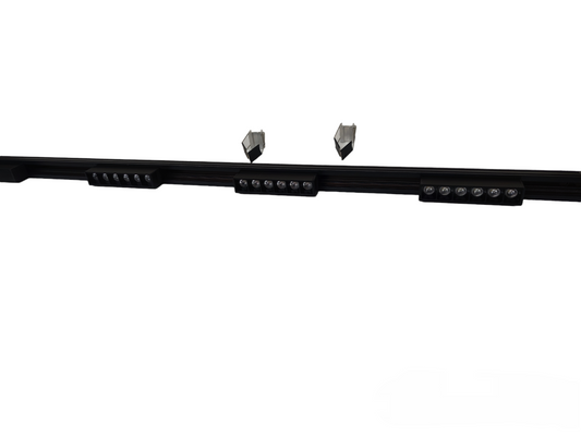 Magnetic Track Light 1 Meter with 3pcs 6W Grille Type Warm White with 100W Power Supply 220V ( ILLUMIQ TERRA) 26mm Track