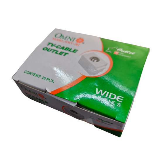 Omni Cable TV Outlet Wide Series 10Pcs WWV-301