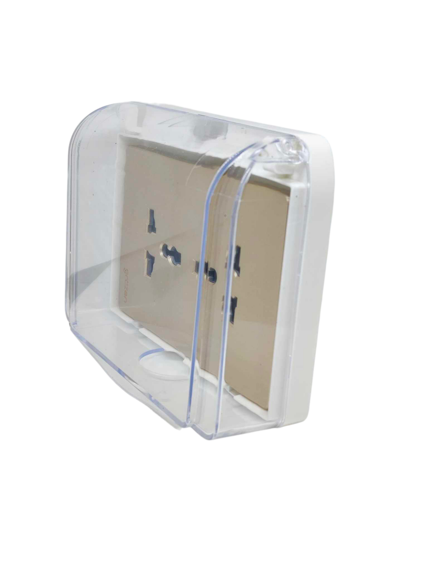 Grazen Weatherproof Plate Cover with Duplex Universal Outlet with Ground 16A 220V Available in Grey, Black, White and Gold