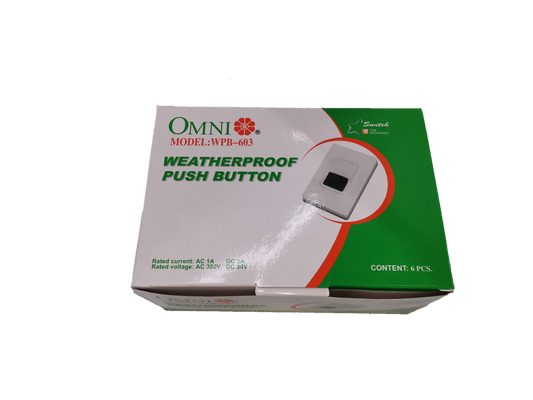 Omni Weatherproof Push Button (10pcs), Push Button Switch, Doorbell Push Button Switch