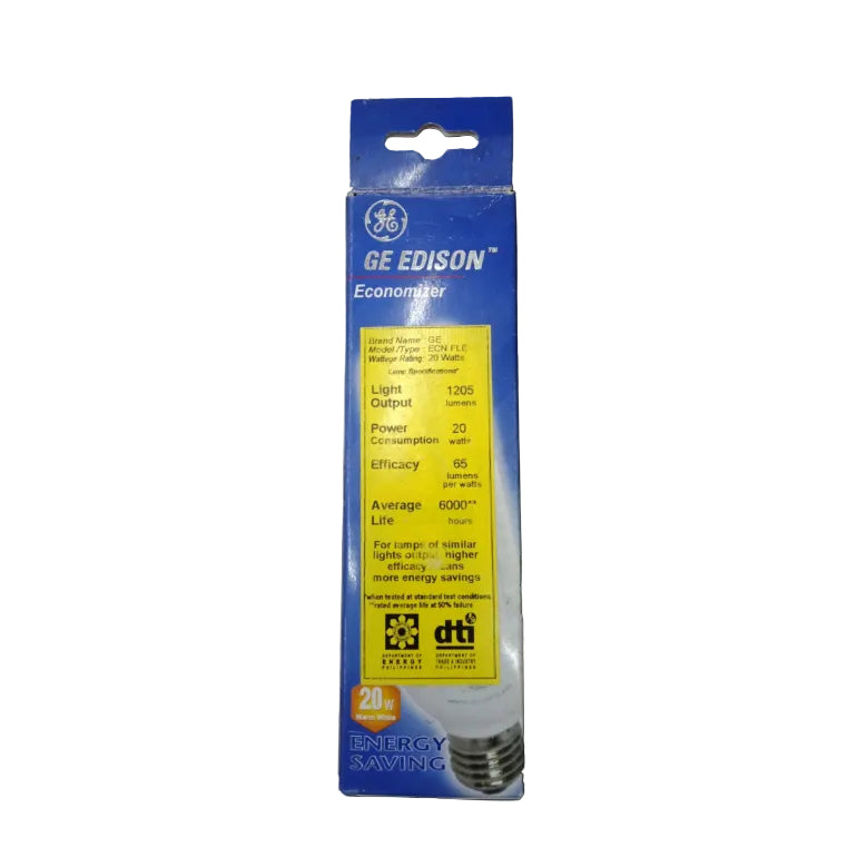 GE 20W CFL E27 220V 3U Economizer Warm White