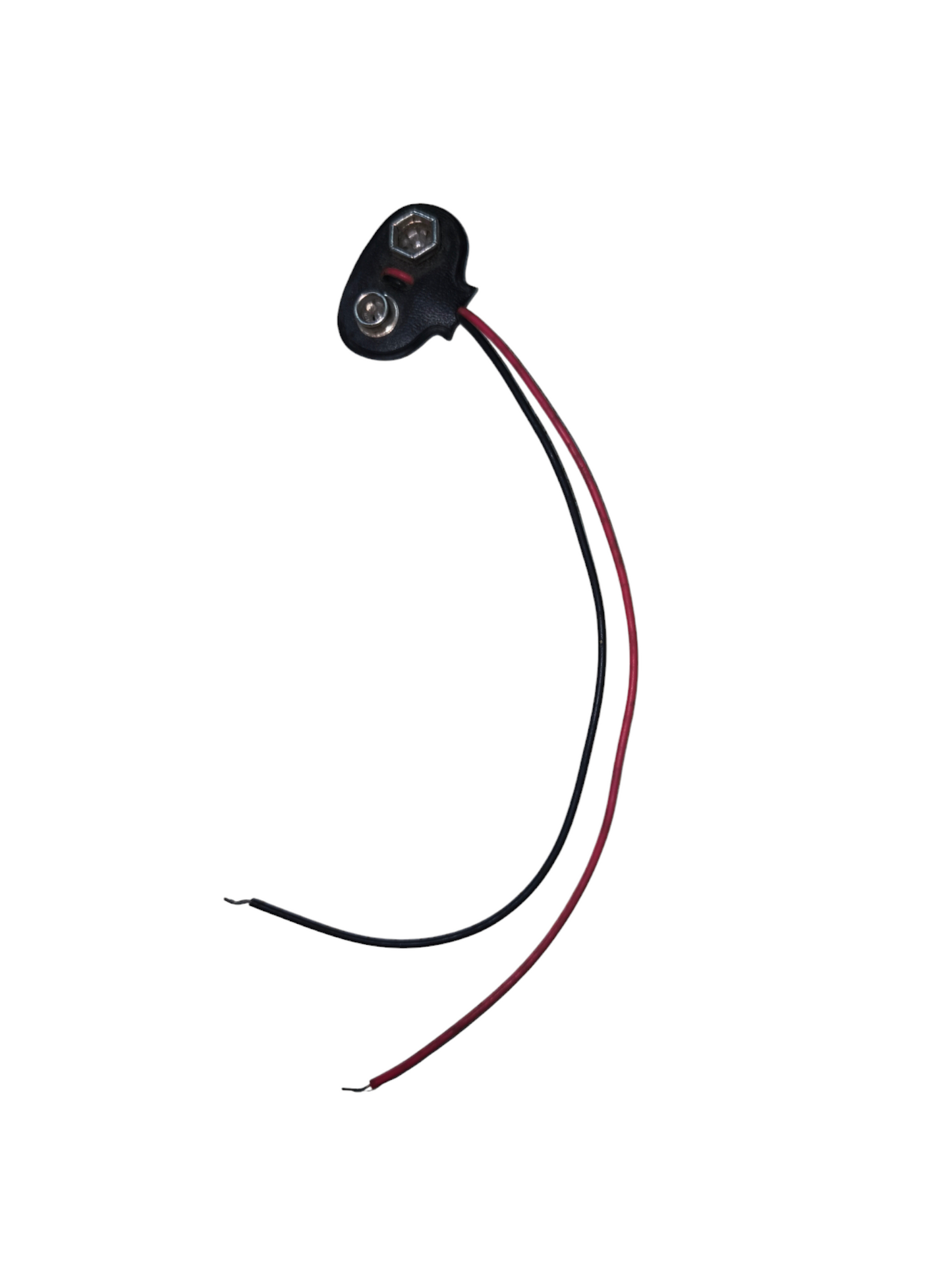 9V battery snap connector with red and black wires for RC vehicles and batteries