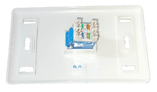 AMP cat 6 lan outlet with plate white network socket for Ethernet cable connections