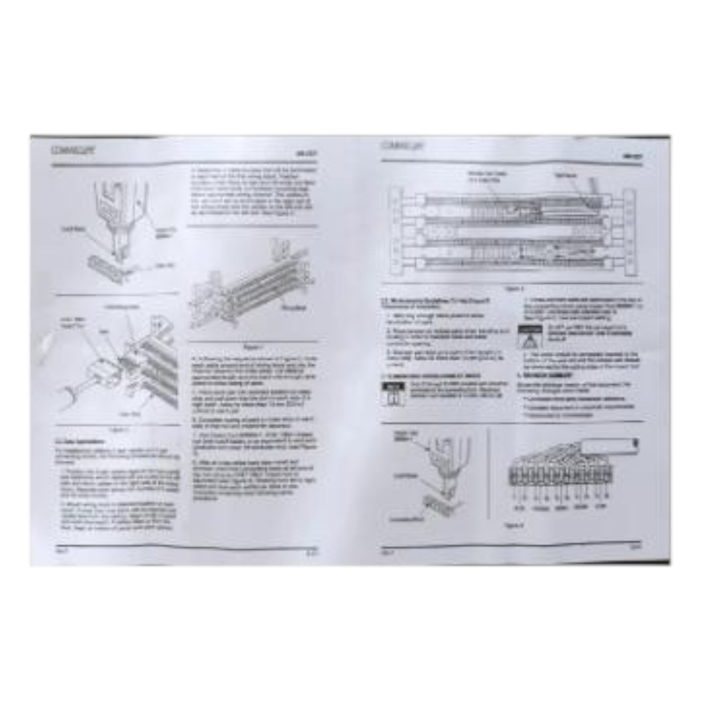 Technical manual or user guide with diagrams and text on a white AMP 50 Pairs Terminal Block for Telecom 110 Style IDC Electx Electrical Supplybackground