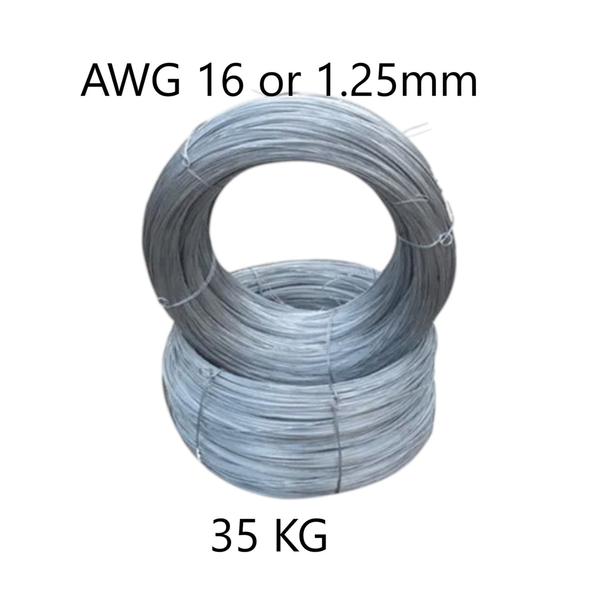 GI Wire AWG 16 or 1.25mm Galvanize Iron Alambre ( 35 KG)