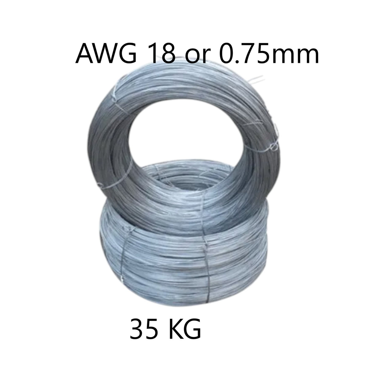 GI Wire AWG 18 or 0.75mm Galvanize Iron Alambre ( 35 KG)