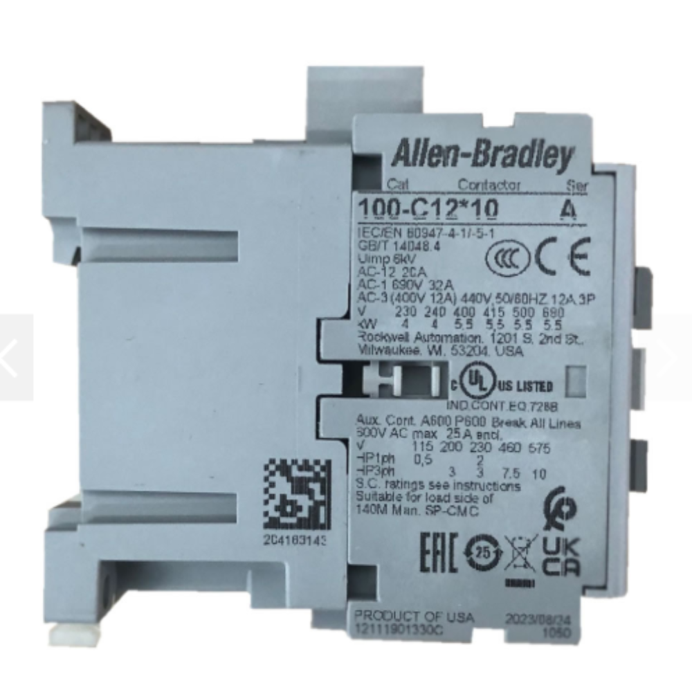 Allen Bradley 100-C12L10 3pole contactor 12 AMPS 208-240V AC coil