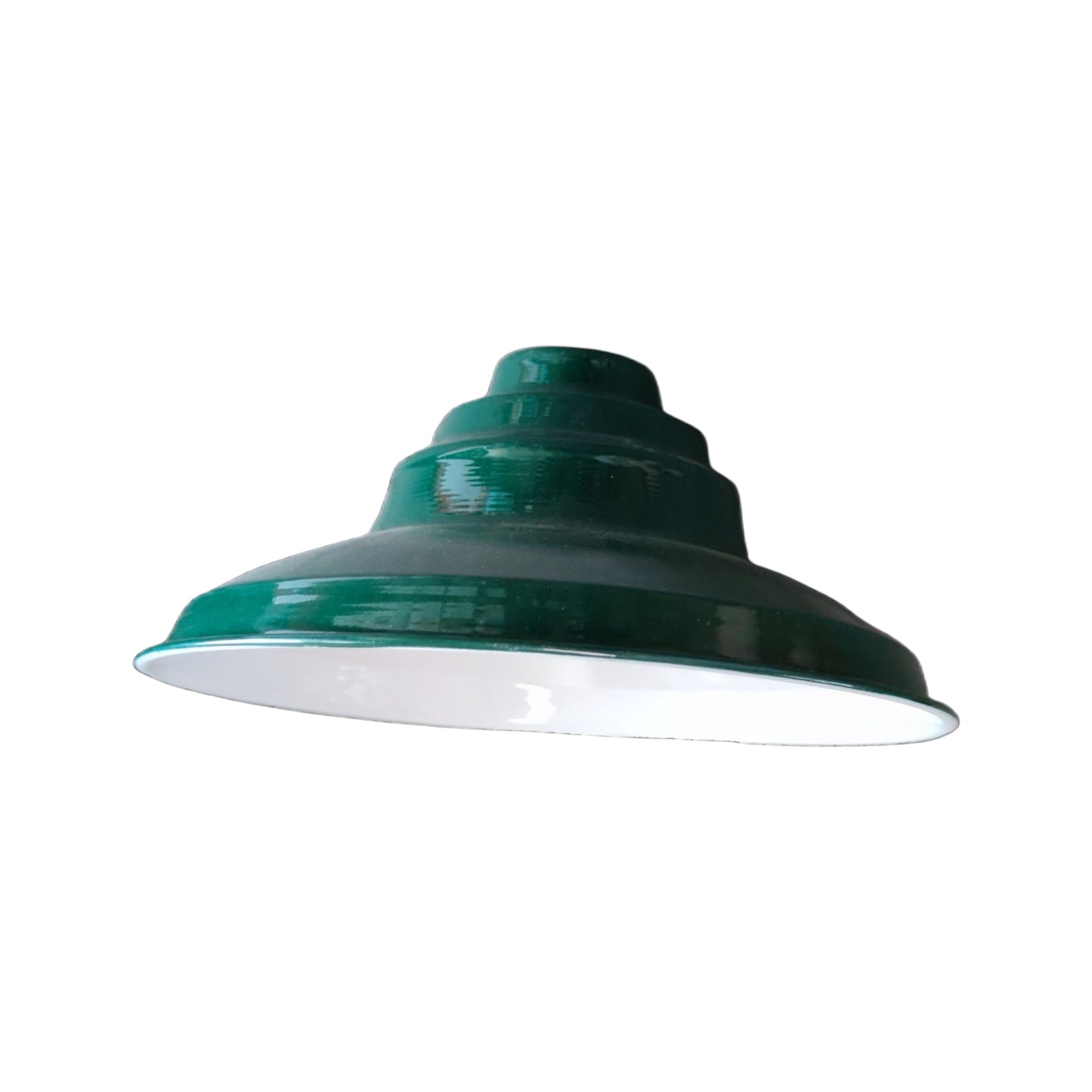 Amco Lamp Cover 16 Inches Shallow Type with E27 Socket Arm and Claw Foot Mounting, Sombrero Green Lamp Reflector