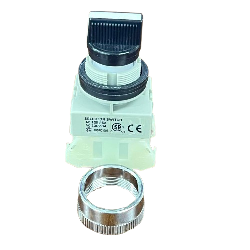 Auspicious 2 Position Selector Switch with Spring Return 1NO 1NC 25mm 3A 220V