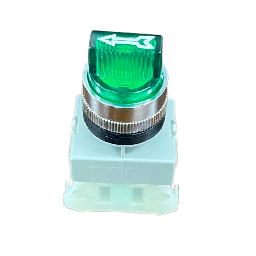 Auspicious Illuminated Selector Switch Green 3 Position 22mm 3A 220V